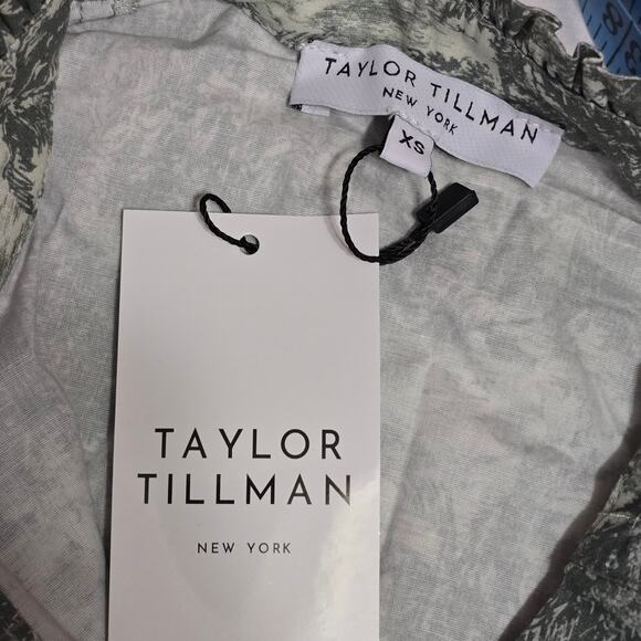 Taylor Tillman New York Green Jungle Toile Dress Women's XS - Picture 4 of 6